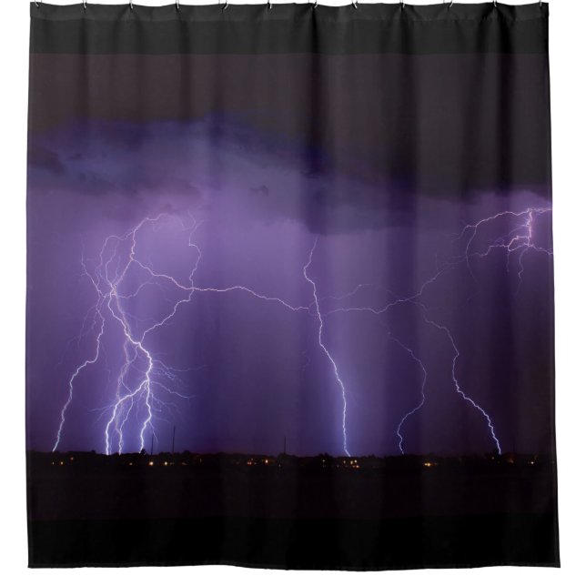 Purple Lightning in a Night Desert Thunder Storm (Front)