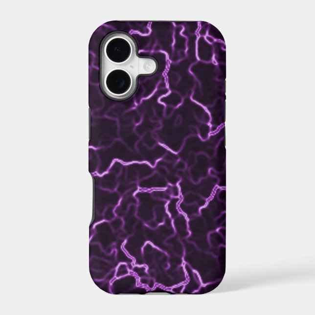Purple Lightning iPhone 5/5S, Barely There Case (Back)