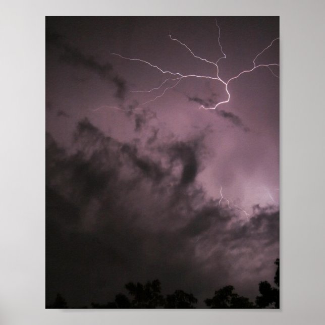 Purple Lightning Poster (Front)