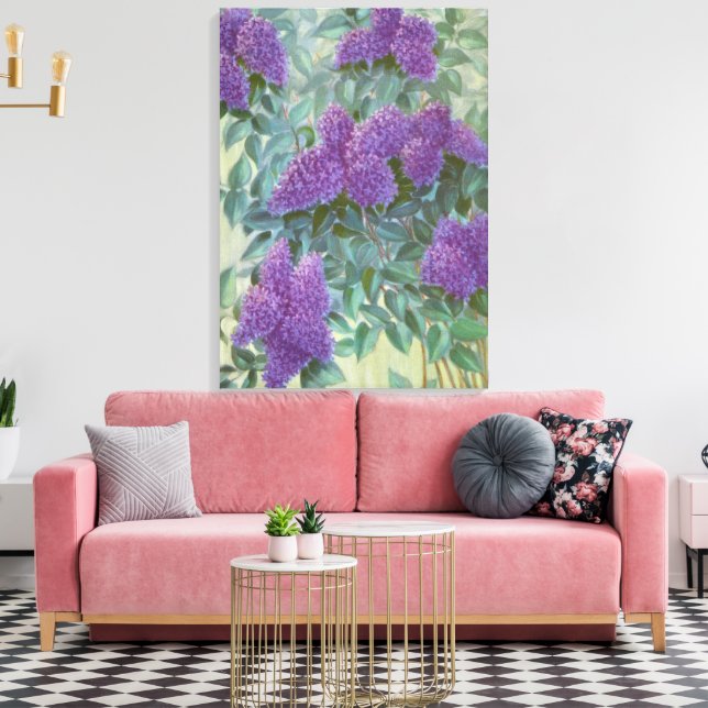 Purple Lilac by Cargill, 1937 Canvas Print (Insitu(LivingRoom))