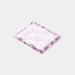 Purple Lilac Colour Camouflage Pattern Post-it Notes