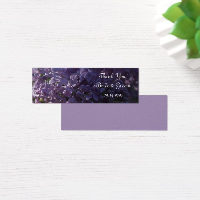 Purple Lilac Fleurs Mariage Favor Tags (Bureau)