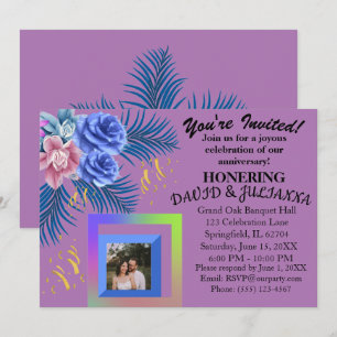 Purple Lilac Floral Boho Moderne Invitation tendan
