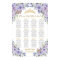 Purple Lilac Floral Gold Quinceañera Seating Chart