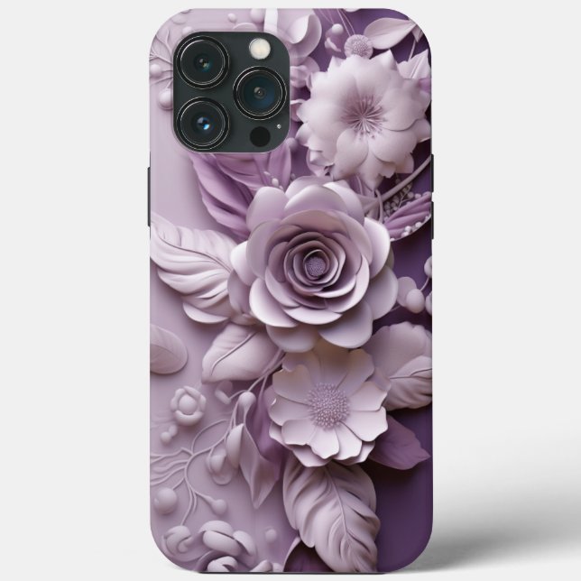 Purple Lilac flowers 3d  Case-Mate iPhone Case (Back)