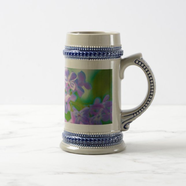 Purple Lilac Flowers Beer Stein (Right)