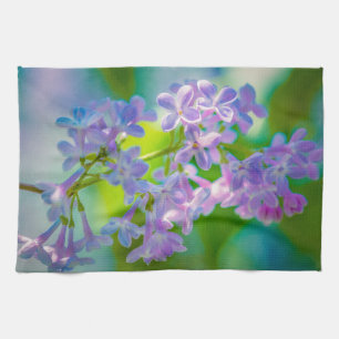Purple Lilac Flowers Kitchen Towel