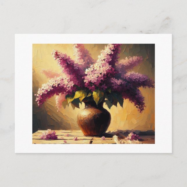 Purple Lilac Flowers,  Postcard (Front)
