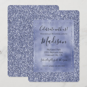 Purple Lilac Glitz Glam Glitter Sparkle Invitation