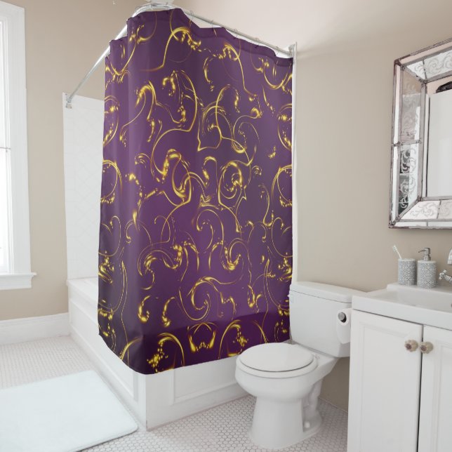 purple, lilac, gold, golden, vibes, abstract, (In Situ)
