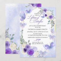 Purple Lilac Lifetime of Butterflies Bridal Shower