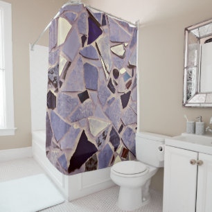 Purple Lilac Mosaic Terrazzo Photo Art
