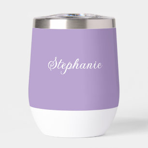 Purple Lilac Name Modern Elegant Monogram Boho