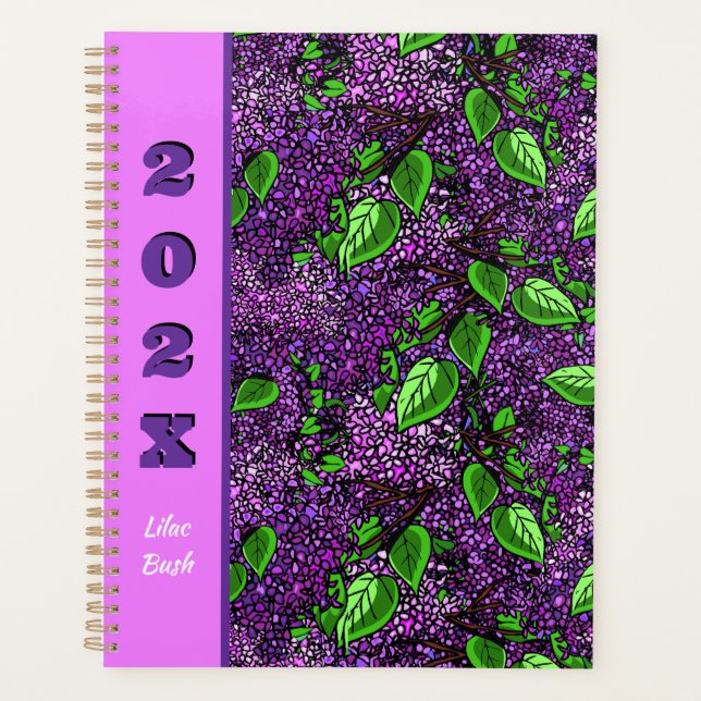 Purple Lilac New Hampshire State Flower Planner (Front)