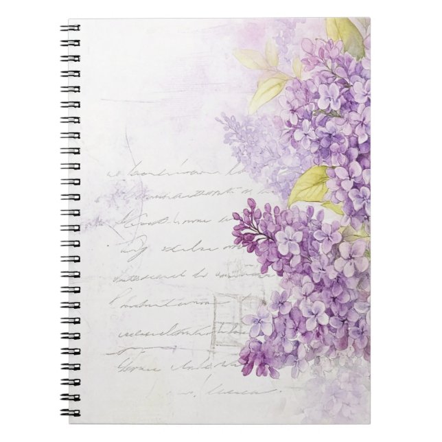 Purple Lilac  Notebook (Front)