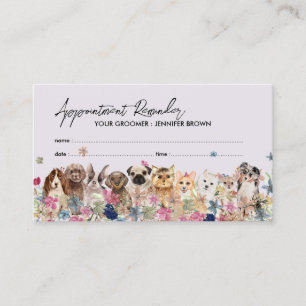 Purple Lilac Pet Appointment Dog Trainer Business Card