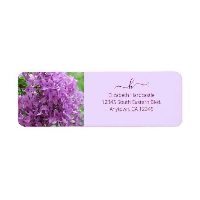 Purple Lilac Photo Monogram (Front)