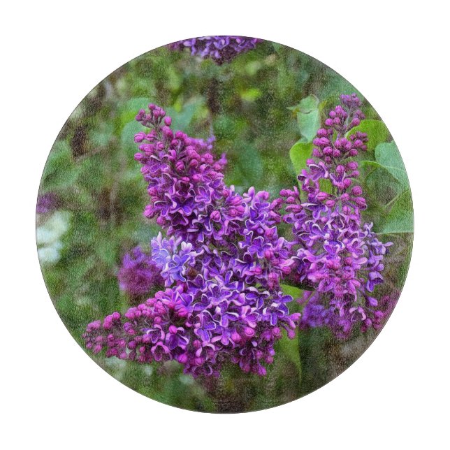 Purple Lilacs on a Spring Day Cutting Board (Front)
