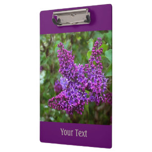 Purple Lilacs on a Spring Day Personalized Clipboard