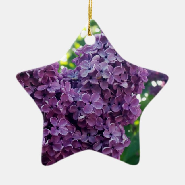 Purple Lilacs Ornament (Front)