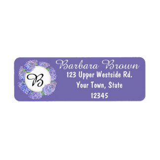 Purple Lilacs Return Address Label