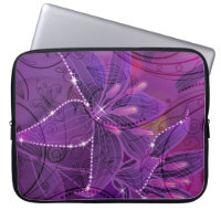Purple Lili & Sparkles Abstract Flower