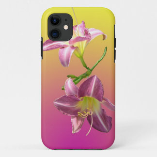 purple lily flowers iPhone 11 case