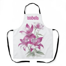 Purple Lily Flowers Personalized