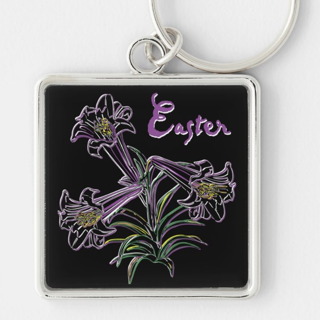 Purple Lily - Keychain (Front)