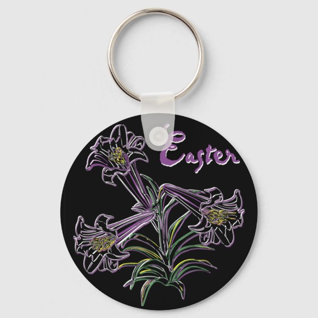 Purple Lily - Keychain (Front)
