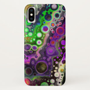 Purple, Lime Green, Black Fluid Art Case-Mate iPhone Case