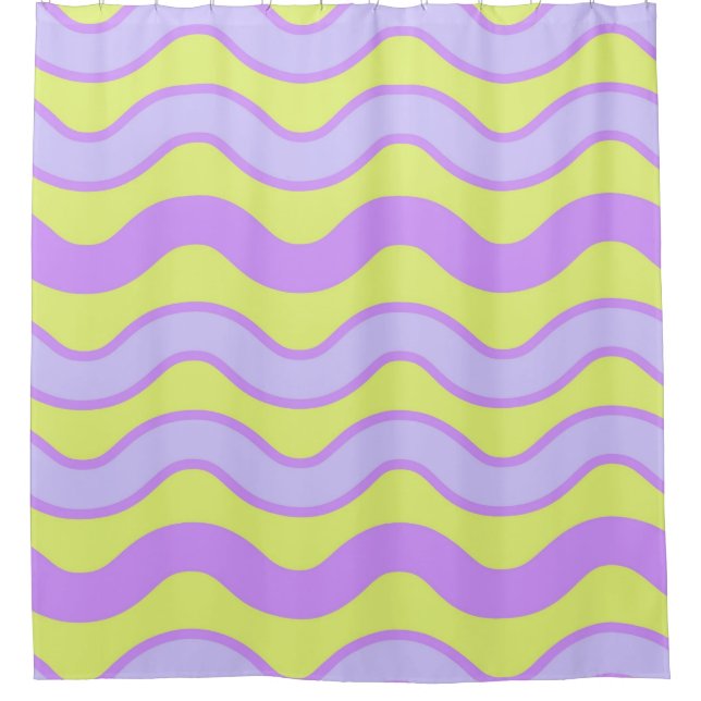 Purple Lime Groovy Stripe Modern Spring Summer  (Front)