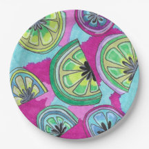 Purple Limey Paper Party Plates
