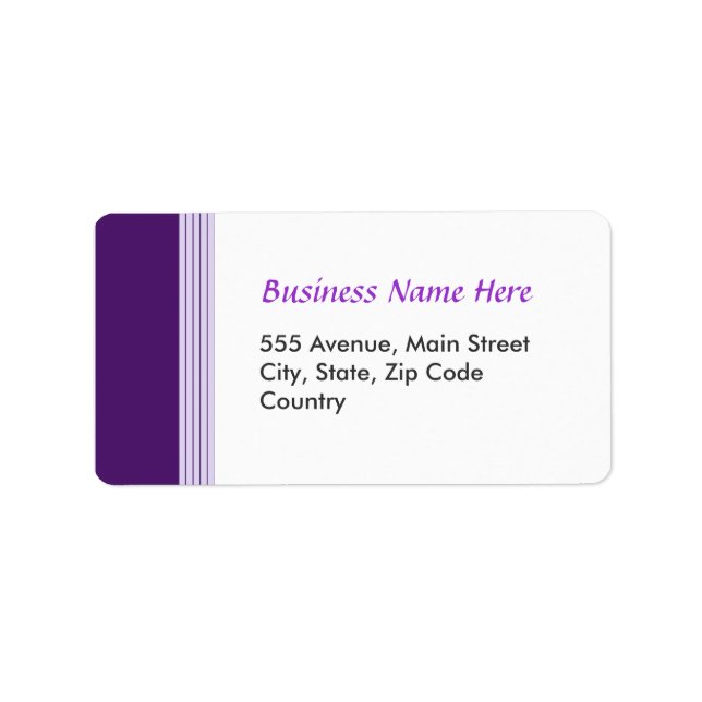 Purple Lined Label (Front)