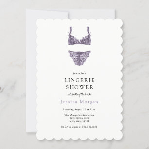 Purple Lingerie Shower Invitation