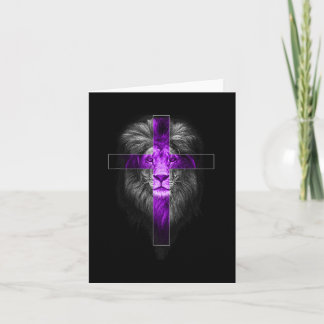 Purple Lion Faith Purple Overdose Awareness Suppor Card
