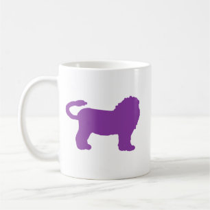 Purple Lion Zodiac Silhouette Mug – Mystic Leo