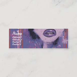 Purple Lips - Skinny Mini Business Card