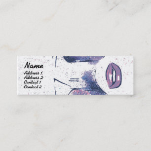Purple Lips - Skinny Mini Business Card