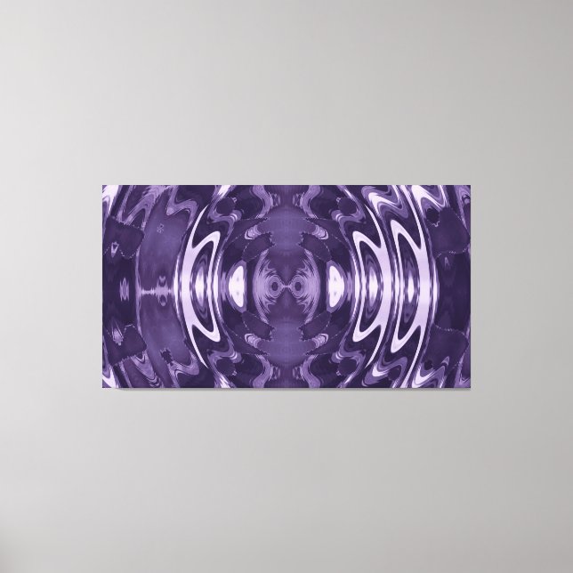 Purple Liquid Mirror Abstract Pattern Art Canvas Print (Front)