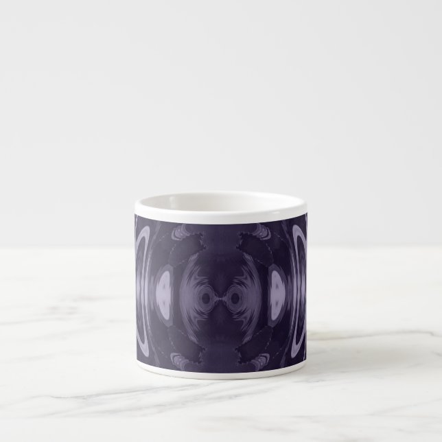 Purple Liquid Mirror Abstract Pattern Art Espresso Cup (Front)