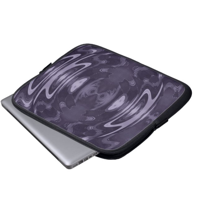 Purple Liquid Mirror Abstract Pattern Art Laptop Sleeve (Front Bottom)