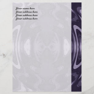 Purple Liquid Mirror Abstract Pattern Art Letterhead