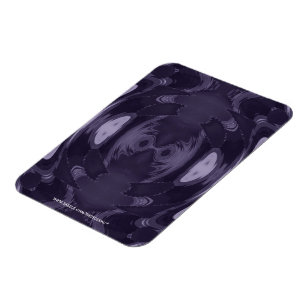 Purple Liquid Mirror Abstract Pattern Art Magnet