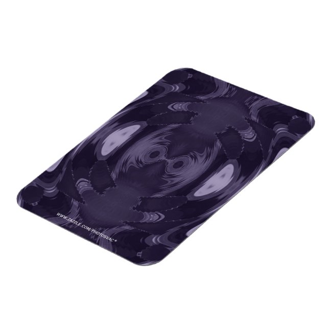 Purple Liquid Mirror Abstract Pattern Art Magnet (Left Side)