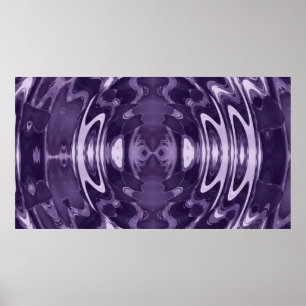 Purple Liquid Mirror Abstract Pattern Art Poster