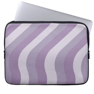 Purple Liquid Swirl Flow Groovy Stripe Y2K Pattern Laptop Sleeve