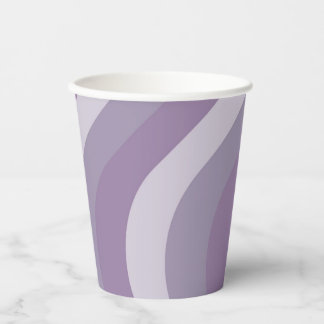 Purple Liquid Swirl Flow Groovy Stripe Y2K Pattern Paper Cups