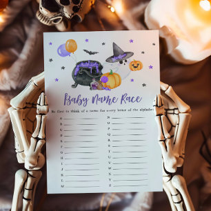 Purple Little Boo Baby Shower Baby Name Race Game