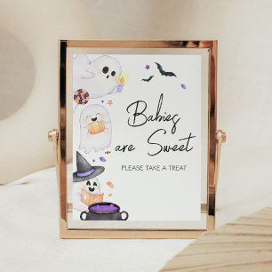 Purple Little Boo Halloween Babies are Sweet Poster